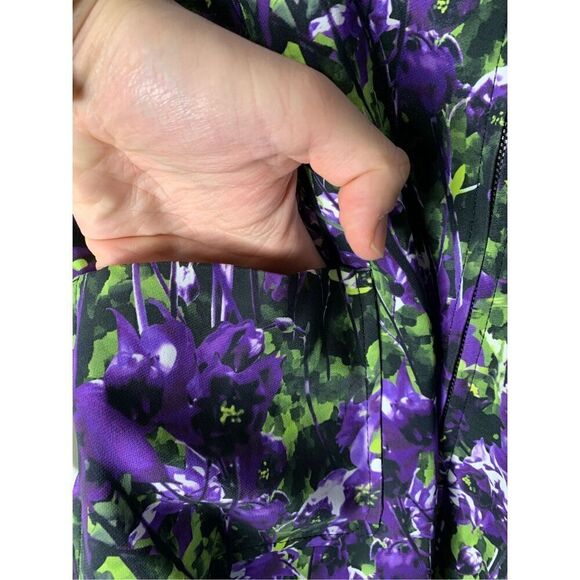 Escada Bigna full zip jacket floral purple women's size 44 NEW NWT - Picture 3 of 9